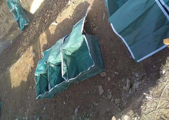 Cestas galvanizadas de Gabion do metal da estrada dos PP Geobags engenharia greening